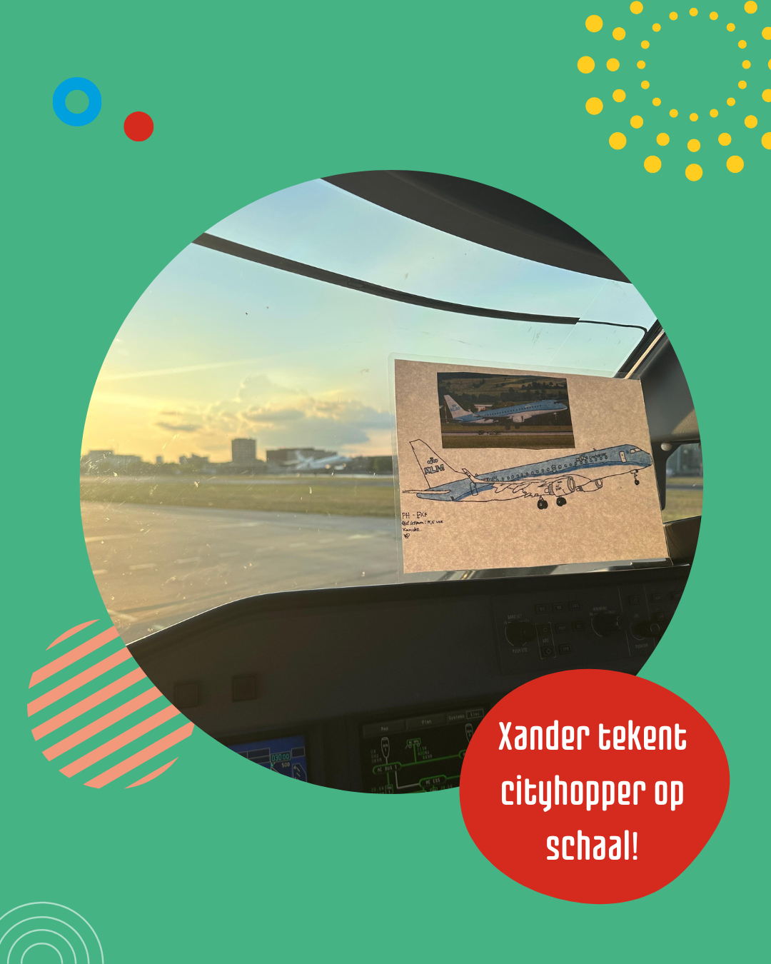 Xander tekent cityhopper op schaal!