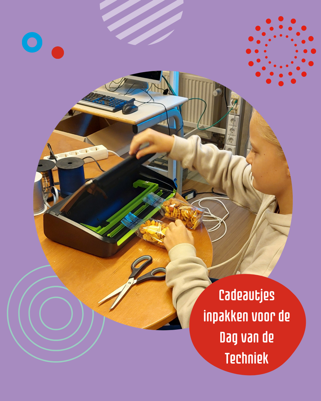 Cadeautjes inpakken Dag van de Techniek